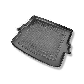 Tapis de coffre adapté pour DS 7 Crossback E-Tense Plug-in Hybrid SUV (02.2018-2022) - bac de coffre - protection de coffre voiture - coffre supérieur; plancher amovible en la position la plus haute