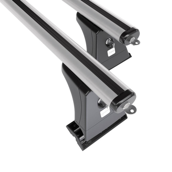 Barres de toit en aluminium adapté pour BMW 5 G30 Berline (2017-2023) - Porte-Bagages de Voiture argent - points de montage - (suivant le modèle de voiture ils peuvent se situer à différents endroits)