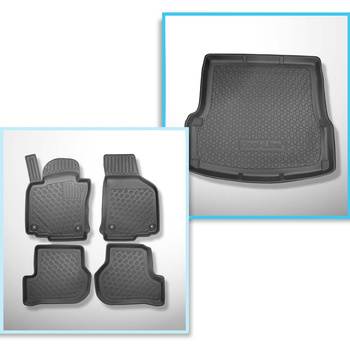 Kit tapis de coffre et tapis de voiture TPE PREMIUM pour: Skoda Octavia II 1Z Liftback (03.2004-01.2013)