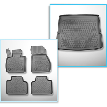 Kit tapis de coffre et tapis de voiture TPE pour: BMW X1 F48 Plug-in Hybrid SAV 