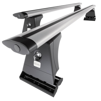 Barres de toit en aluminium adapté pour BMW 2 F44 Gran Coupé (2020-2024) - Porte-Bagages de Voiture argent - points de montage - (suivant le modèle de voiture ils peuvent se situer à différents endroits)