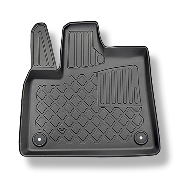 Tapis de sol en TPE adapté pour Toyota Proace City Van (03.2020-....) - 5 sièges; version courte et longue; avec sièges réglables et non réglables dans la première rangée - tapis de voiture - noir