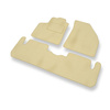 Tapis de Sol Velours adapté pour Chevrolet Rezzo Monospace (2004-2008) - Premium tapis de voiture - beige
