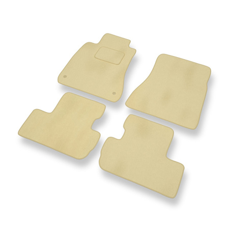 Tapis de Sol Velours adapté pour Lexus IS II XE20 (2005-2012) - Premium tapis de voiture - beige