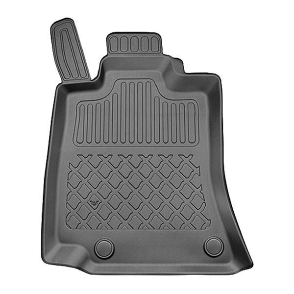 Tapis de sol en TPE adapté pour Mercedes-Benz Classe E W214 Berline, Break (08.2023-....) - aussi pour la version hybride - tapis de voiture - noir