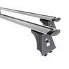 Barres de toit en aluminium adapté pour Renault Megane mk II Hayon (2002-2009) - Porte-Bagages de Voiture argent - points de montage - (suivant le modèle de voiture ils peuvent se situer à différents endroits)