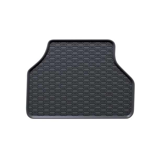 Tapis de sol en caoutchouc adapté pour BMW 5 E60, E61 Berline, Touring (2003-2010) - tapis de voiture - noir - 4 pcs.
