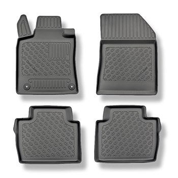 Tapis de sol en TPE adapté pour Peugeot 508 II Berline (11.2018-....) - aussi pour la version hybride - tapis de voiture - noir