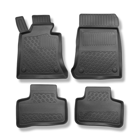 Tapis de sol en TPE adapté pour Mercedes-Benz GLK X204 SUV (12.2015-10.2022) - tapis de voiture - noir