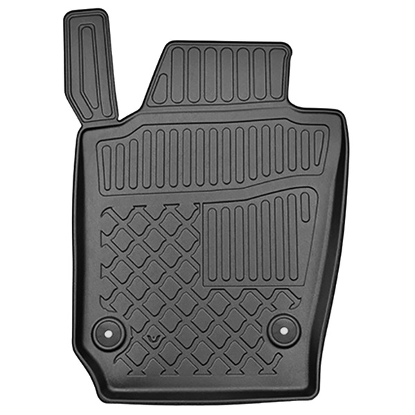 Tapis de sol en TPE adapté pour Skoda Fabia III NJ Hayon (12.2015-10.2022) - tapis de voiture - noir