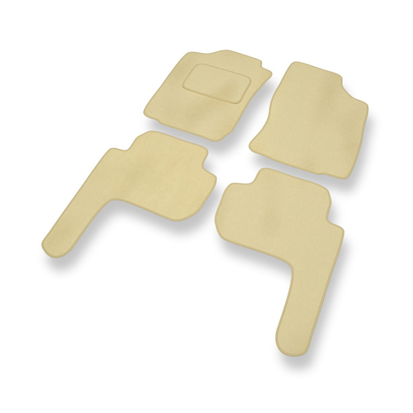 Tapis de Sol Velours adapté pour Toyota Land Cruiser J90 SUV (1996-2003) 5 portes - Premium tapis de voiture - beige