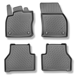 Tapis de sol en TPE adapté pour Volkswagen Caddy V Break (11.2020-....) - 5 ou 7 sièges; sans la troisième rangée de sièges - tapis de voiture - noir