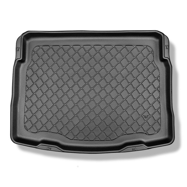 Tapis de coffre adapté pour Volkswagen Tiguan II SUV (05.2016-....) - bac de coffre - protection de coffre voiture - coffre inférieur; sans roue de secours; plancher amovible en la position la plus basse; non pour version ehybride