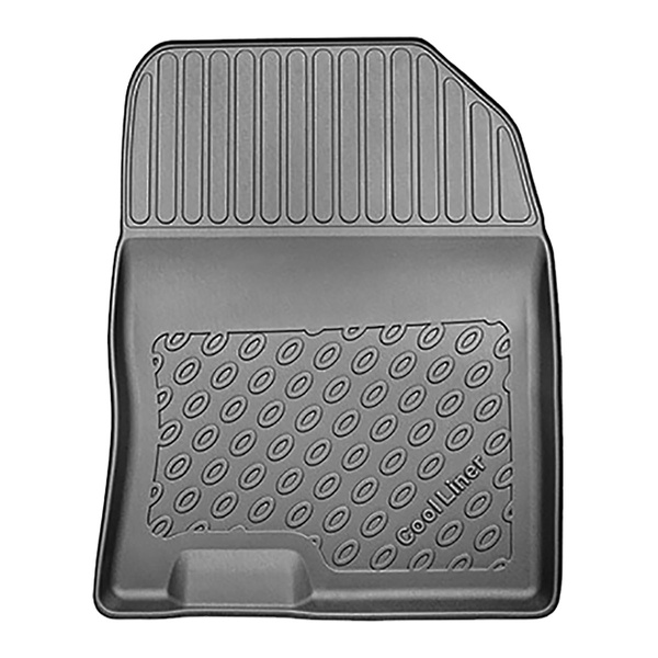 Tapis de sol en TPE adapté pour Hyundai Kona Hybrid SUV (09.2019-....) - pas pour la version électrique - tapis de voiture - noir