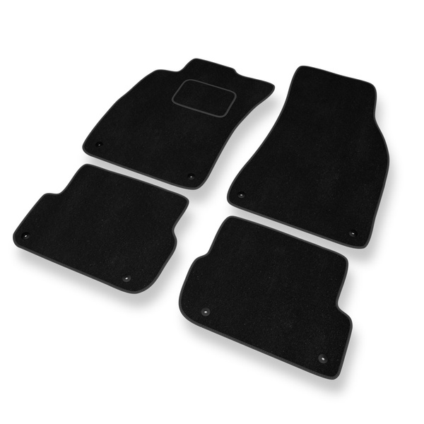 Tapis de Sol Velours adapté pour Audi A6 III C6 Avant, Berline (2004-2006) - Premium tapis de voiture - noir