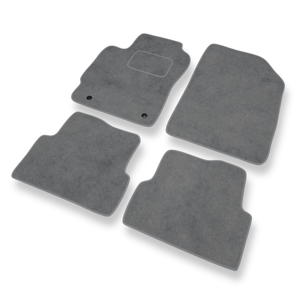 Tapis de Sol Velours adapté pour Chevrolet Aveo II T300 Berline (2011-2020) - Premium tapis de voiture - gris
