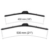 Balais d'essuie-glace de pare-brise adaptés pour Honda Civic VII Berline (02.2001-01.2006) - essuie-glace pour lunette avant - kit essuie glaces - balais plat