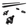 Barres de toit en aluminium adapté pour Lexus RX mk IV SUV (2016-2022) - Porte-Bagages de Voiture noir - rails intégrés