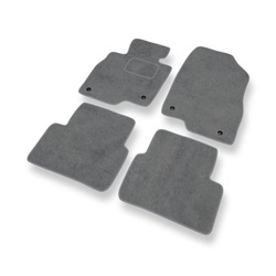 Tapis de Sol Velours adapté pour Mazda 3 III Hayon, Berline (2013-2019) - Premium tapis de voiture - gris