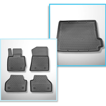 Kit tapis de coffre et tapis de voiture TPE PREMIUM pour: BMW X3 F25 SAV (11.2010-10.2017)