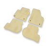 Tapis de Sol Velours adapté pour Skoda Octavia II (2004-2013) - Premium tapis de voiture - beige