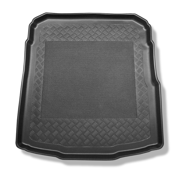 Tapis de coffre adapté pour Volkswagen Passat B8 Berline (12.2014-12.2021) - bac de coffre - protection de coffre voiture - coffre inférieur ; avec roue de secours à usage temporaire ou kit de réparation