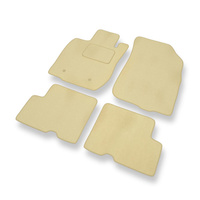 Tapis de Sol Velours adapté pour Dacia Duster I (2010-2017) - Premium tapis de voiture - beige