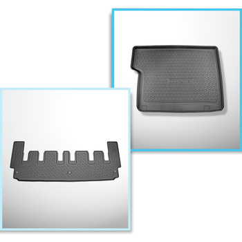 Kit tapis de coffre et tapis de voiture TPE pour: Ford Tourneo Custom Van (02.20