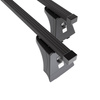 Barres de toit en acier adapté pour Renault Megane mk II Hayon (2002-2009) - Porte-Bagages de Voiture noir - points de montage - (suivant le modèle de voiture ils peuvent se situer à différents endroits)