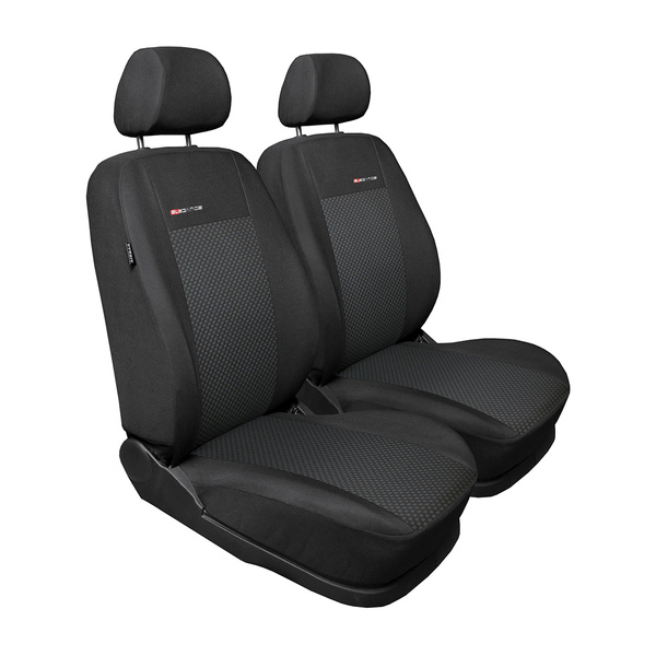 Housses de siège sur mesure adaptées pour Volkswagen Caddy III Cargo (2004-2015) seulement les sièges avant - deux simple - housse siege voiture - couverture siege - E3