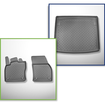 Kit tapis de coffre et tapis de voiture TPE pour: Volkswagen Caddy V Break (11.2