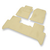 Tapis de Sol Velours adapté pour Toyota Land Cruiser J120 SUV (2002-2009) - Premium tapis de voiture - beige