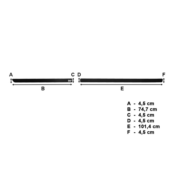 Plaques noires latérales de voiture Skoda Octavia II Liftback (5 portes) - (2004-2013)