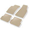 Tapis de sol en caoutchouc adapté pour Seat Exeo (2008-2013) - tapis de voiture - beige