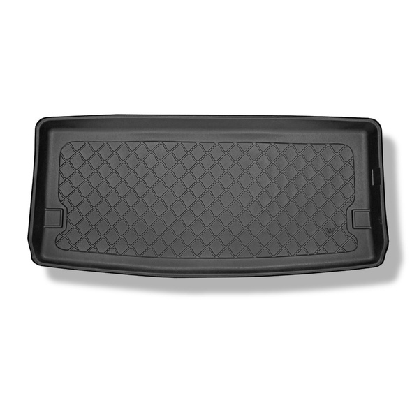 Tapis de coffre adapté pour Volkswagen Multivan T6 L1 Van (06.2015-2021) - bac de coffre - protection de coffre voiture - empattement court; derriere 3e rangée de sieges; taille du tapis 124 cm large x 56 cm long