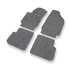 Tapis de Sol Velours adapté pour Fiat Stilo (2001-2008) - Premium tapis de voiture - gris