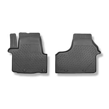 Tapis de sol en TPE adapté pour Opel Vivaro B Van (09.2014-02.2019) - version courte et longue; fourgonnette, version véhicule utilitaire et particulier, version particulier - tapis de voiture - noir