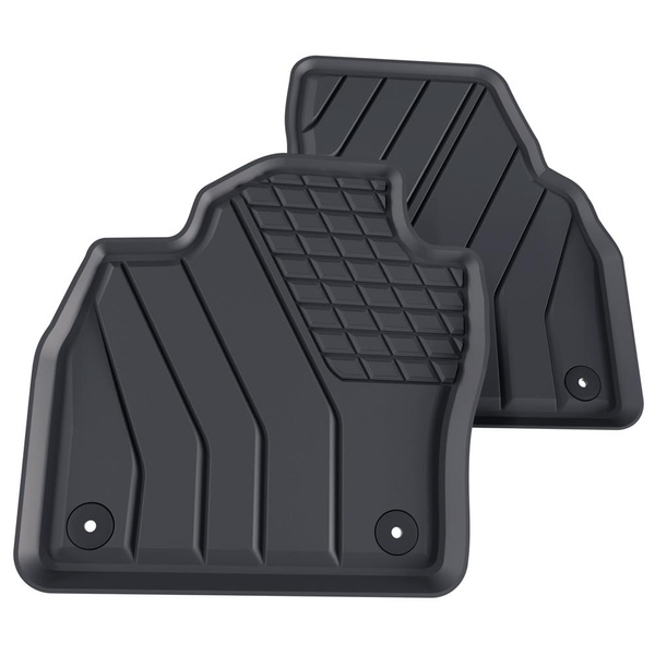 Tapis de sol en TPE adapté pour Seat Arona Crossover (2017-....) - tapis de voiture - noir
