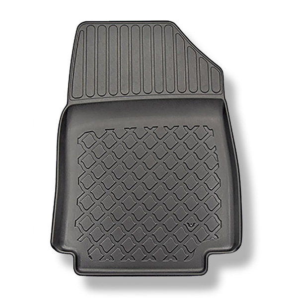 Tapis de sol en TPE adapté pour Renault Captur SUV (04.2013-12.2019) - tapis de voiture - noir