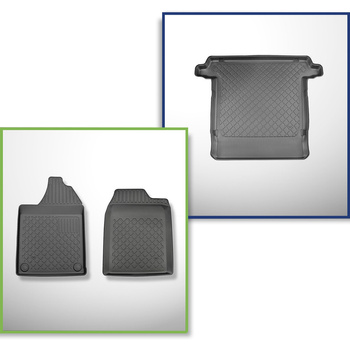 Kit tapis de coffre et tapis de voiture TPE pour: Aixam Crossline Crossover (200