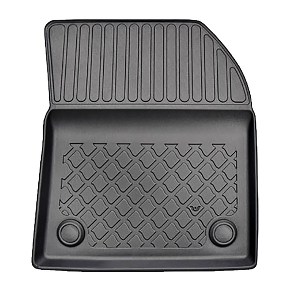 Tapis de sol en TPE adapté pour Peugeot 5008 II SUV (07.2017-2024) - sans la troisième rangée de sièges - tapis de voiture - noir