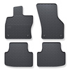 Tapis de sol en caoutchouc adapté pour Volkswagen Passat B8 Berline, SW (2014-2023) - tapis de voiture - noir - 4 pcs.