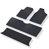 Tapis de sol en caoutchouc adapté pour Volkswagen Sharan I (1995-2010) - tapis de voiture - noir