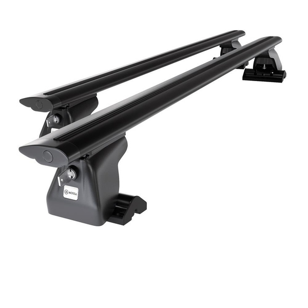 Barres de toit en aluminium adapté pour Lancia Phedra Monospace (2002-2010) - Porte-Bagages de Voiture noir - profil T