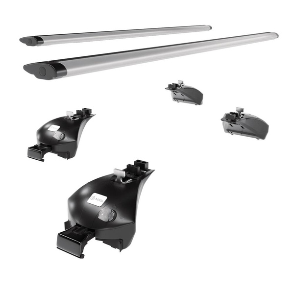 Barres de toit en aluminium adapté pour Skoda Superb III Break (2015-2024) - Porte-Bagages de Voiture argent - rails