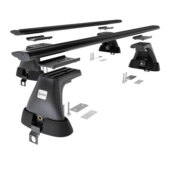 Barres de toit en aluminium adapté pour Mercedes-Benz Classe S W220 Berline (1999-2005) - Porte-Bagages de Voiture noir - toit normal