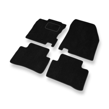 Tapis de Sol Velours adapté pour Nissan Qashqai II (2013-2021) - Premium tapis de voiture - noir