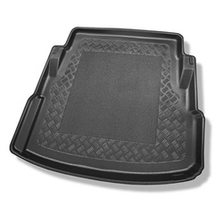 Tapis de coffre adapté pour Jaguar XE Berline (06.2015-2019) - bac de coffre - protection de coffre voiture - avec roue de secours à usage temporaire; avant le lifting en 2019