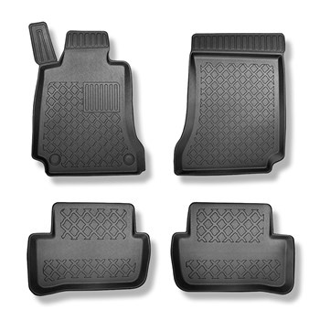 Tapis de sol en TPE adapté pour Mercedes-Benz Classe C W204 Berline (12.2015-10.
