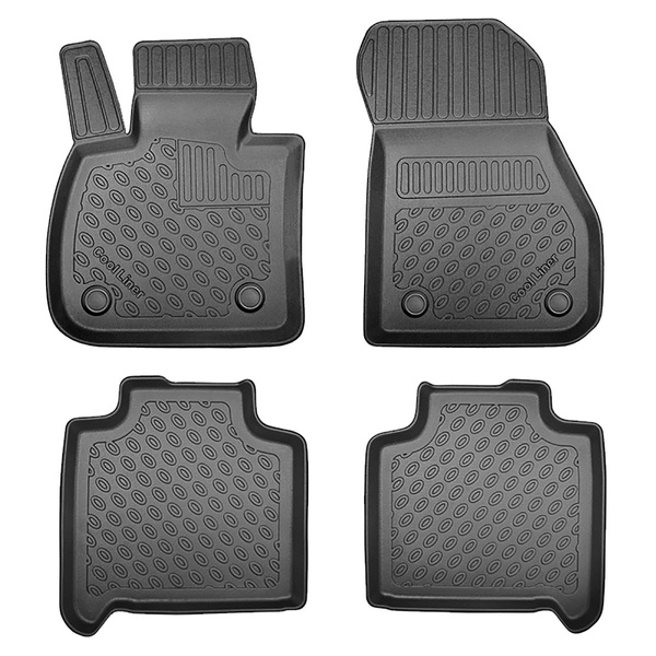 Tapis de sol en TPE adapté pour BMW 2 F46 Gran Tourer (03.2015-2021) - 5 ou 7 sièges; sans la troisième rangée de sièges - tapis de voiture - noir